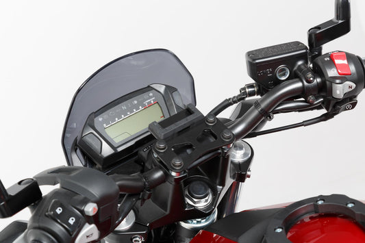 SW-Motech Navi-Halter am Lenker | Schwarz. BMW- / Honda- / Suzuki-Modelle.