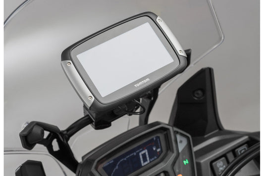 SW-Motech Navi-Halter am Lenker | Schwarz. BMW- / Honda- / Suzuki-Modelle.