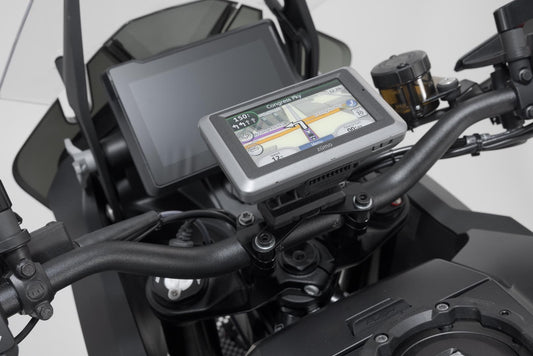 SW-Motech Navi-Halter am Lenker | Schwarz. KTM 1290 Super Adventure (21-).