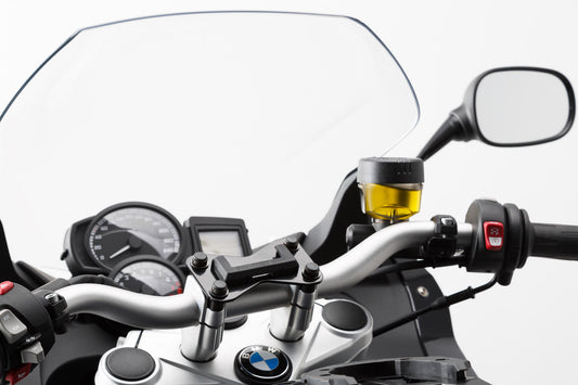 SW-Motech Navi-Halter an Rohr Ø 17 mm | Schwarz glänzend.