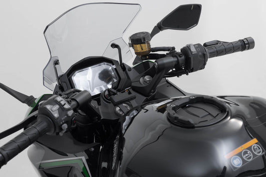 SW-Motech Navi-Halter am Lenker | Schwarz. Kawasaki Z1000SX, Ninja 1000SX,1100SX/SE.