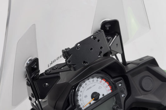 SW-Motech Navi-Halter am Lenker | Schwarz. Kawasaki GTR 1400 (07-).