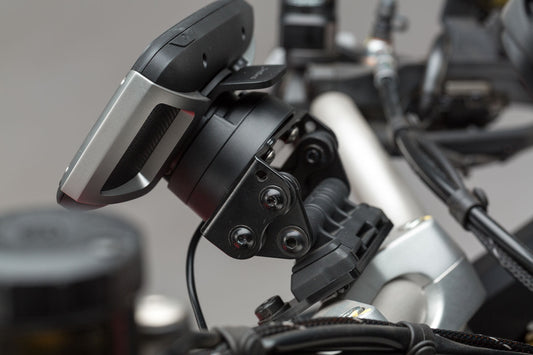 SW-Motech Navi-Halter am Lenker | Schwarz. Ducati Multistrada 1200/ 950/ 1260/ V2.