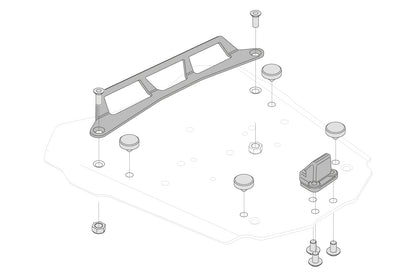 SW-Motech Adapterkit für STEEL-RACK Gepäckträger | Für Givi Monolock.