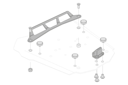 SW-Motech Adapterkit für STEEL-RACK Gepäckträger | Für Givi Monolock.