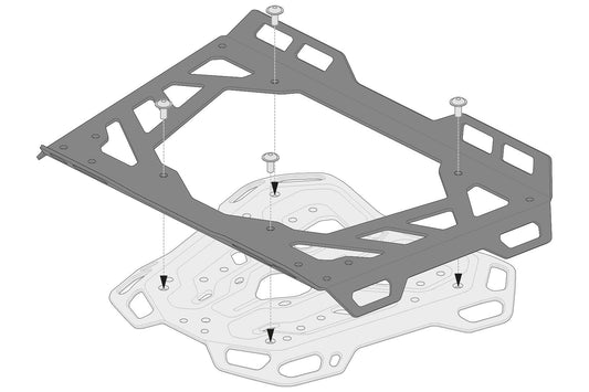SW-Motech Erweiterung für ADVENTURE-RACK Gepäckträger | 45x30 cm. Aluminium. Schwarz.