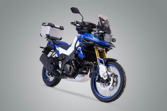 SW-Motech TRAX ADV Topcase-System | Silbern. Suzuki V-Strom 650 / 1000 / 1050.