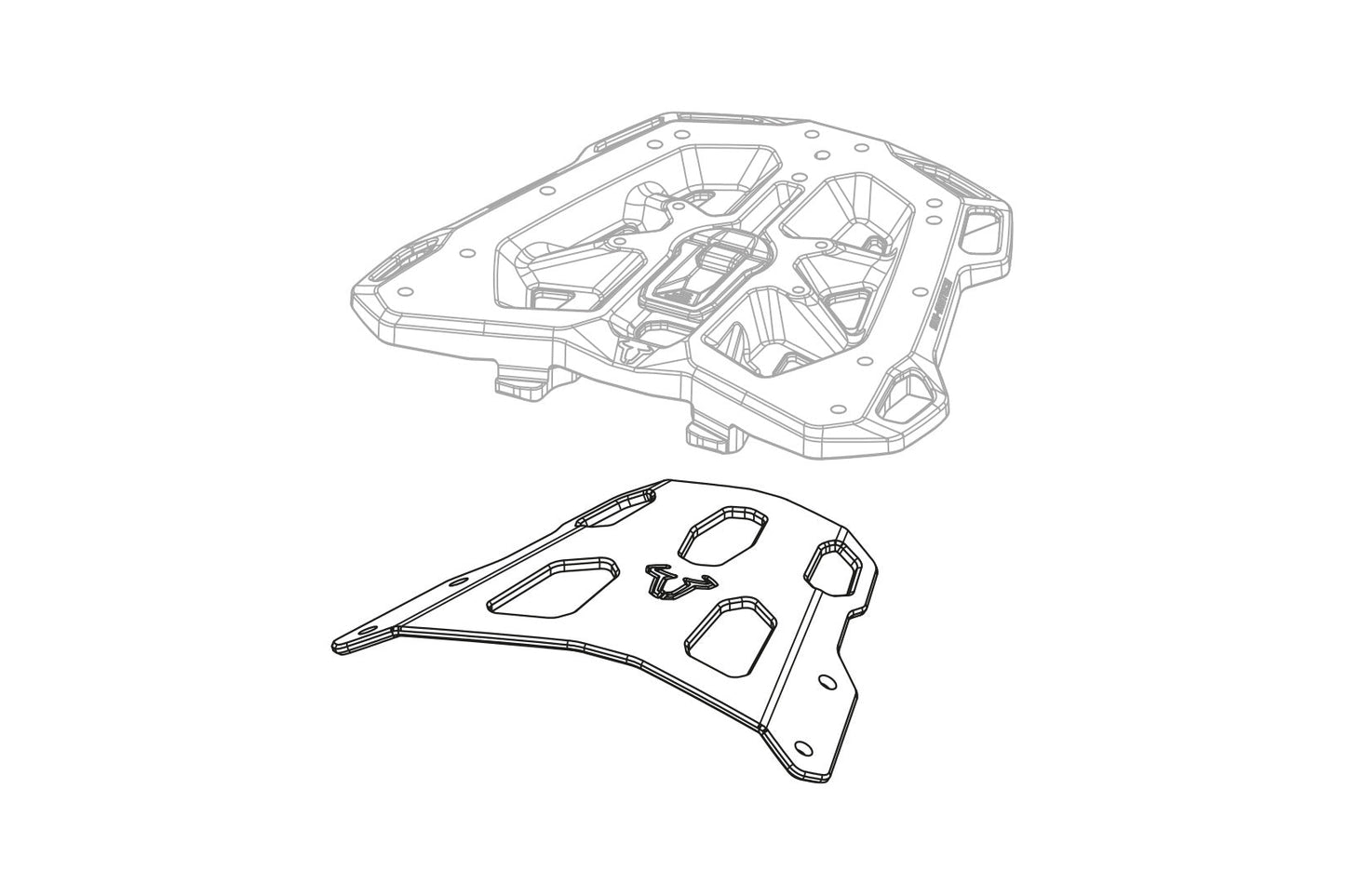 SW-Motech STREET-RACK Gepäckträger | Schwarz. Yamaha XJR 1200/1300 (06-).