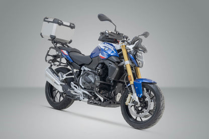 SW-Motech TRAX ADV Topcase-System | Silbern. BMW R1200 R/RS (14-18), R1250 R/RS (18-).