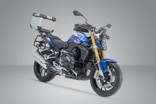 SW-Motech TRAX ADV Topcase-System | Silbern. BMW R1200 R/RS (14-18), R1250 R/RS (18-).