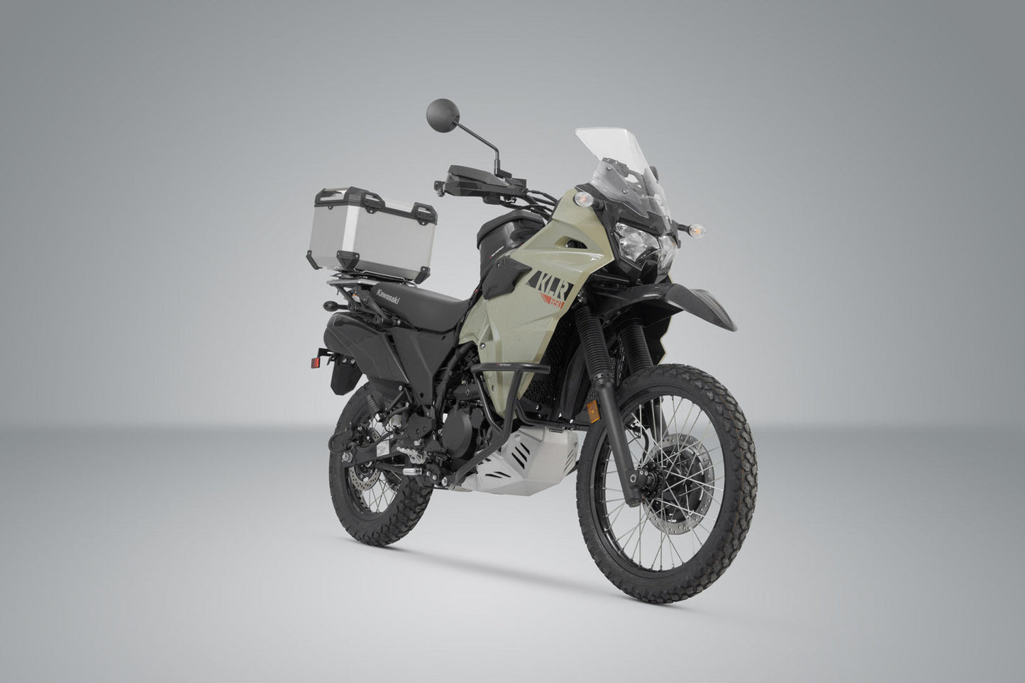 SW-Motech TRAX ADV Topcase-System | Silbern. Kawasaki KLR 650 (22-).