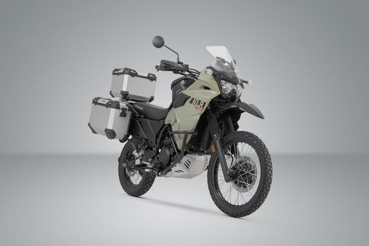 SW-Motech Adventure Set TRAX ADV | Silbern. Kawasaki KLR 650 (22-).