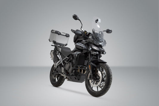 SW-Motech TRAX ADV Topcase-System | Silbern. Triumph Tiger 900 (19-) / 1200 (22-).