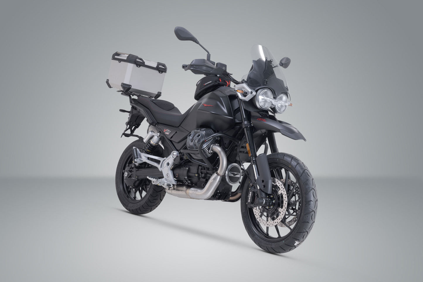 SW-Motech TRAX ADV Topcase-System | Silbern. Moto Guzzi V85 Strada (24-).