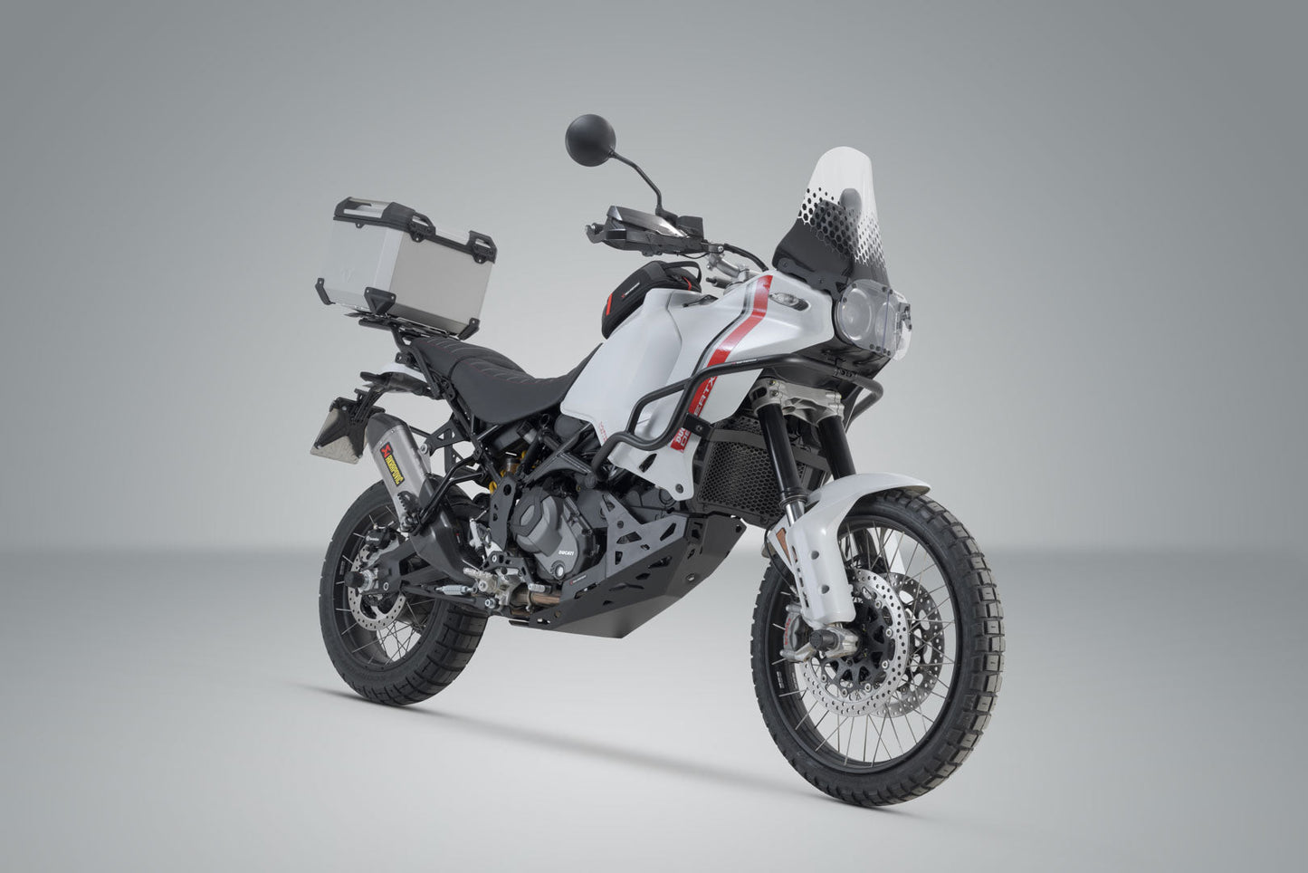 SW-Motech TRAX ADV Topcase-System | Silbern. Ducati DesertX (22-) / Rally (23-).