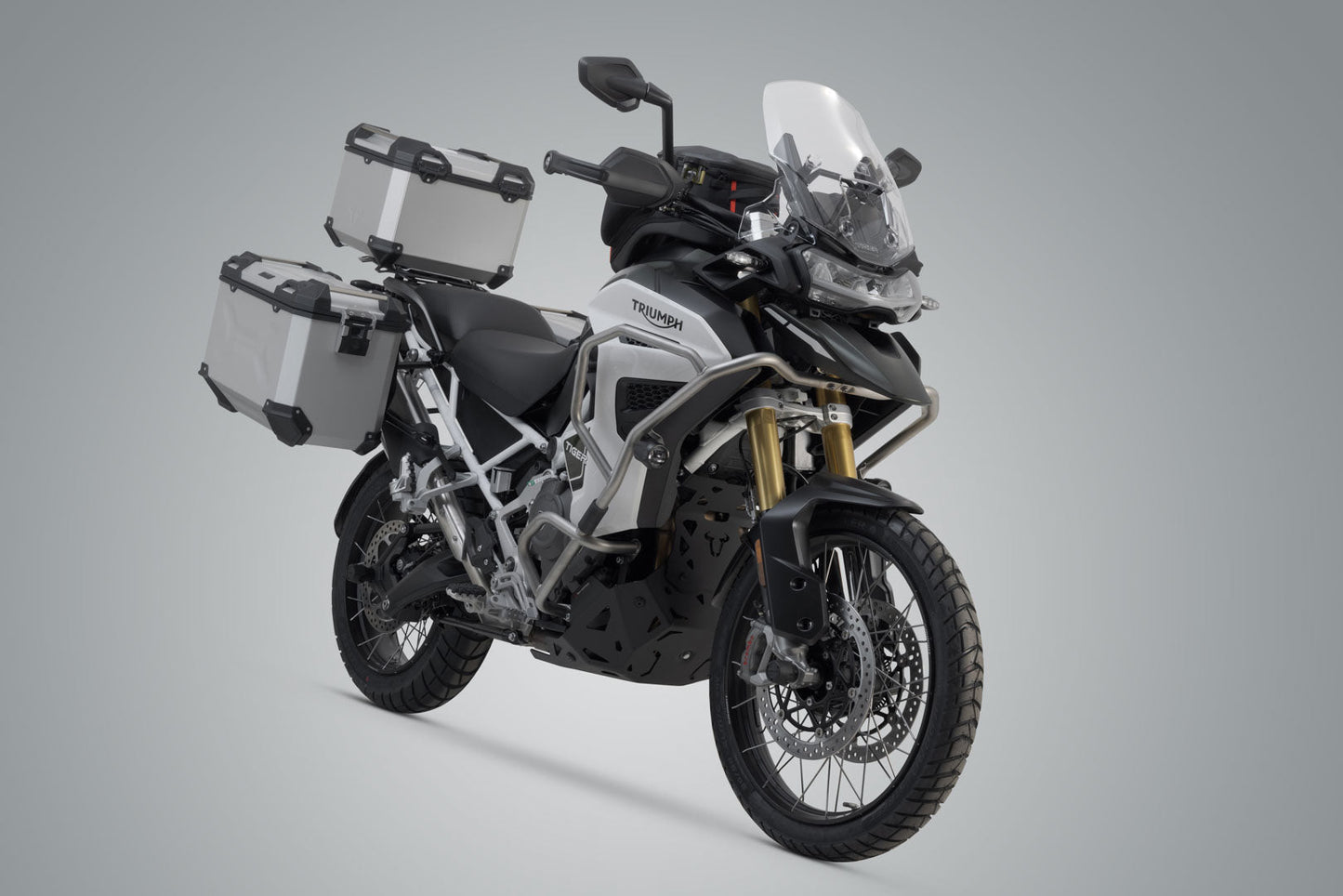 SW-Motech Adventure Set TRAX ADV | Silbern. Tiger 1200 Rally/GT Explorer (22-).