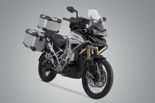 SW-Motech Adventure Set TRAX ADV | Silbern. Tiger 1200 Rally/GT Explorer (22-).