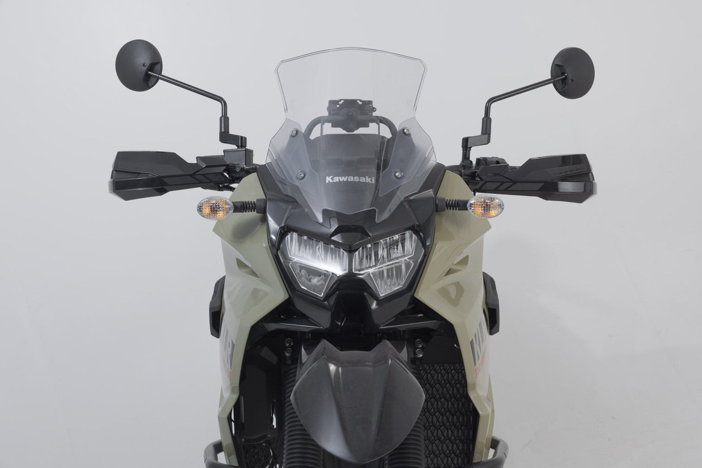 SW-Motech KOBRA Handprotektoren-Kit | Schwarz. Kawasaki KLR 650 (22-).