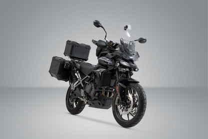 SW-Motech Adventure Set TRAX ADV | Silbern. Triumph Tiger 900/GT/Rally/Pro (19-23).