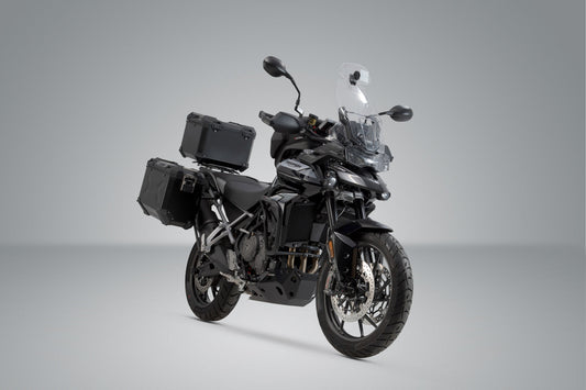 SW-Motech Adventure Set TRAX ADV | Silbern. Triumph Tiger 900/GT/Rally/Pro (19-23).