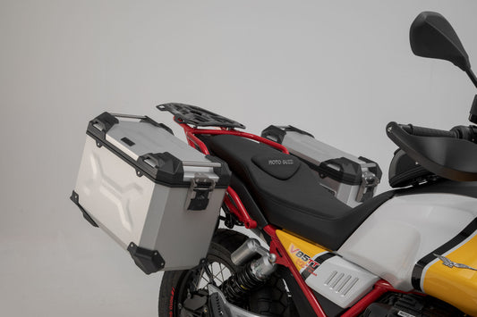 SW-Motech Adventure Set TRAX ADV | Schwarz. Moto Guzzi V85 TT (19-23).