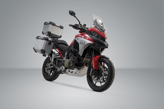 SW-Motech Adventure Set TRAX ADV | Silbern. Ducati Multistrada V4 (20-).