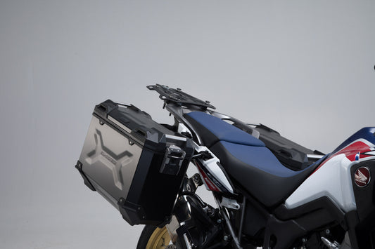 SW-Motech TRAX ADV Alukoffer-System | Silbern. 45/37 l. CRF1000L Africa Twin (15-17).