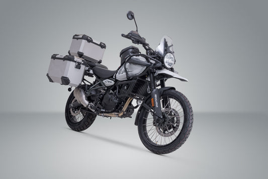 SW-Motech Adventure Set TRAX ADV | Silbern. Royal Enfield Himalayan 450 (23-).