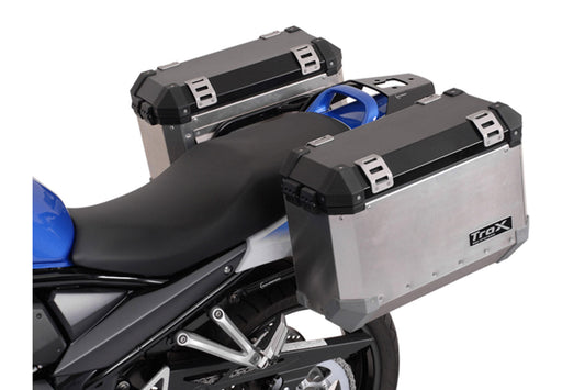 SW-Motech TRAX ADV Alukoffer-System | Silbern. 45/37 l. Suzuki DL 650 V-Strom (04-10).