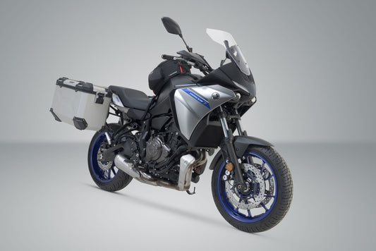 SW-Motech TRAX ADV Alukoffer-System | Silbern. 45/45 l. Yamaha MT-07 Tracer (16-).