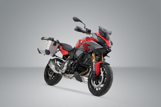 SW-Motech TRAX ADV Alukoffer-System | Silbern. 45/45 l. BMW F 900 R / XR (19-24).