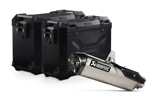 SW-Motech TRAX ADV Alukoffer-System | Silber. 45/37 l. Triumph Tiger 900/GT/Rally/Pro.