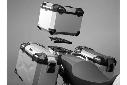 SW-Motech TRAX ADV Topcase | Aluminium. 38 l. Silbern.