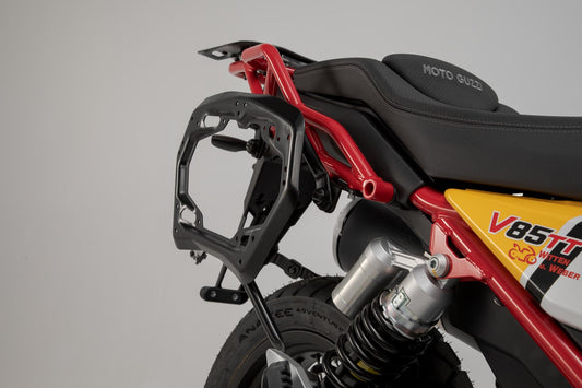 SW-Motech TRAX ADV Alukoffer-System | Silbern. 37/45 l. Moto Guzzi V85 TT/ Strada (24-).