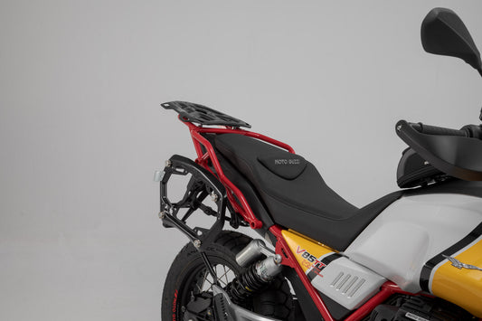 SW-Motech TRAX ADV Alukoffer-System | Silbern. 37/45 l. Moto Guzzi V85 TT (19-23).