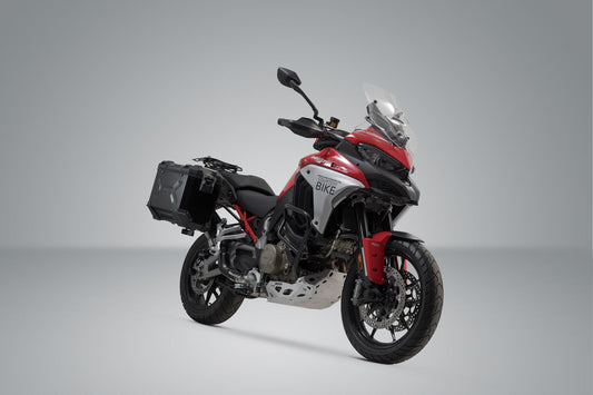 SW-Motech TRAX ADV Alukoffer-System | Schwarz. 37/37 l. Ducati Multistrada V4 (20-24).