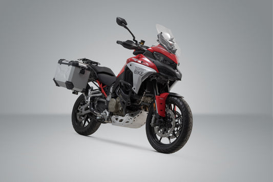 SW-Motech TRAX ADV Alukoffer-System | Silbern. 45/45 l. Ducati Multistrada V4 (20-24).