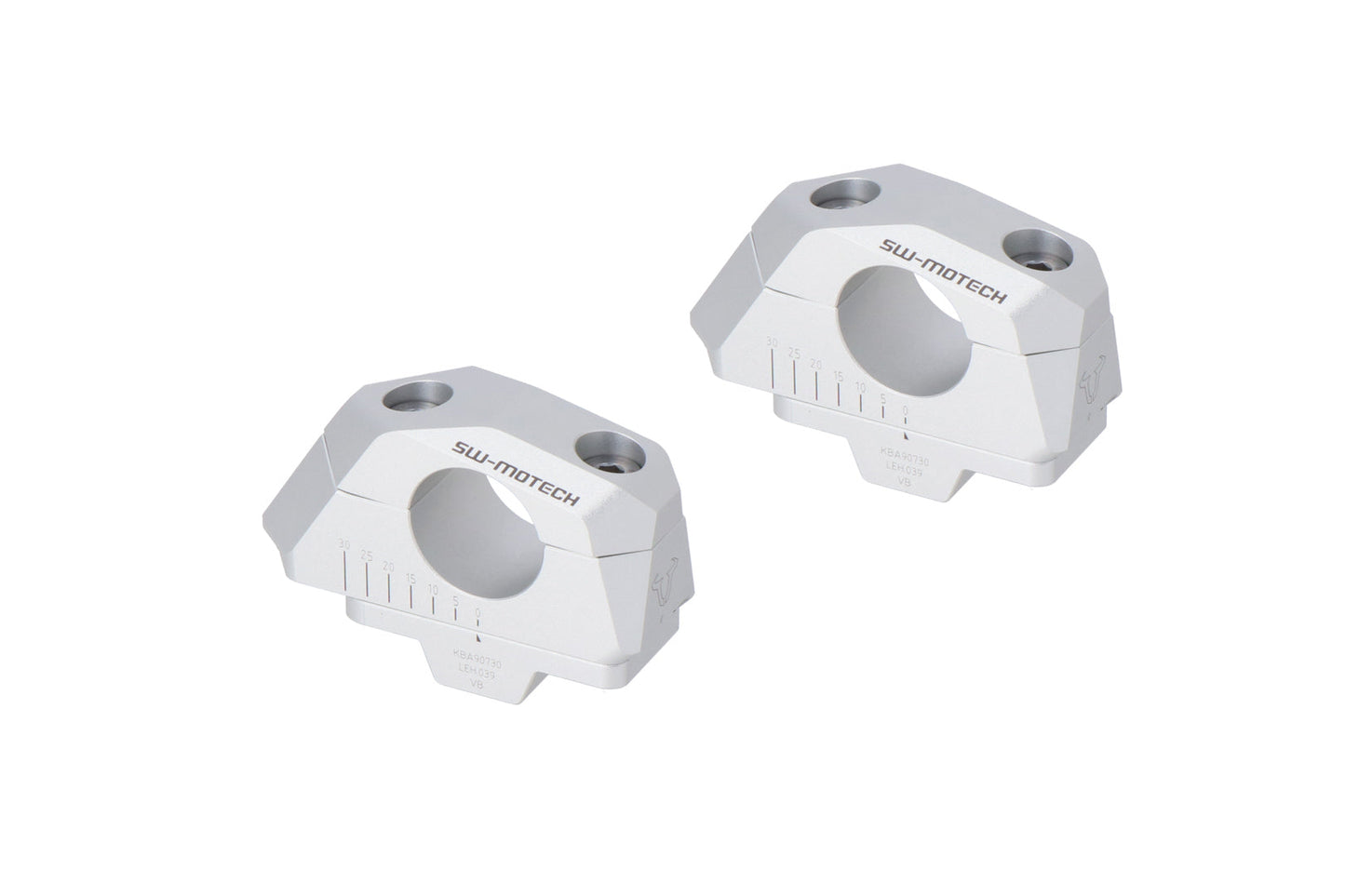 SW-Motech Lenkerverlegung variabel für Ø28 Lenker | H=28 mm. Verlegung 5/10/15/20/25/30 mm. Schwarz.