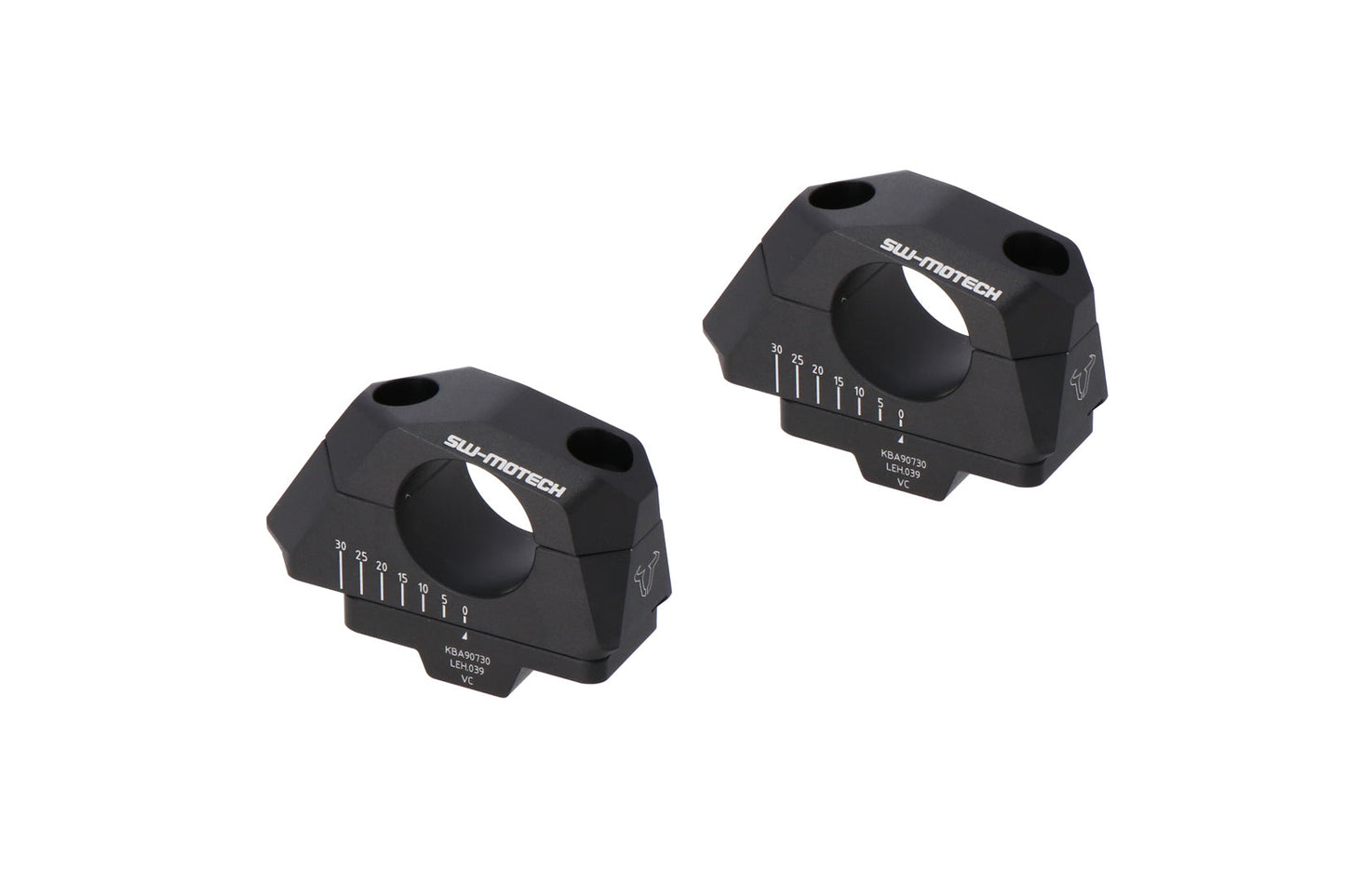 SW-Motech Lenkerverlegung variabel für Ø28 Lenker m. Versatz | Silbern. BMW F 850 GS/Adv (17-), F 900 GS (23-).