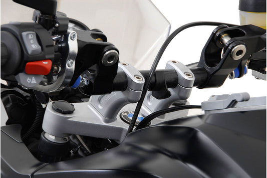 SW-Motech Lenkerverlegung | H=20 mm. Verlegung um 30 mm. Silbern. BMW R1200GS.