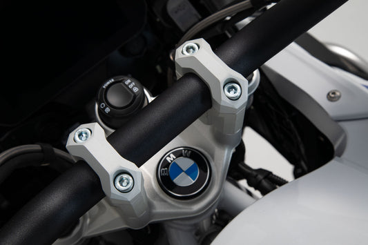 SW-Motech Lenkererhöhung | H=40 mm. Silbern. R1200GS (12-18), R1250GS (18-).