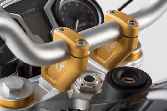 SW-Motech Lenkerverlegung | H=20 mm. Verlegung um 30 mm. Golden. BMW R nineT.