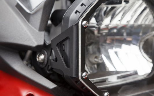 SW-Motech Scheinwerferschutz | Halterung mit Blende. BMW F 700 GS, F 800 GS/Adv.