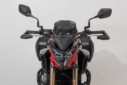 SW-Motech Hebelschützer mit Windabweiser | Schwarz. Honda CB650R, CB500F, CB500 Hornet.