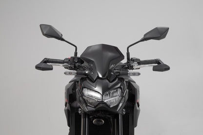 SW-Motech Hebelschützer mit Windabweiser | Schwarz. Kawasaki Modelle, Yamaha MT-09 (23-).