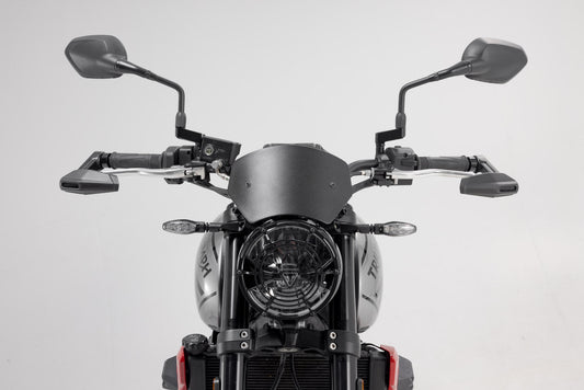 SW-Motech Hebelschützer mit Windabweiser | Schwarz. Triumph Trident 660 (21-).