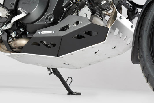 SW-Motech Motorschutz | Schwarz/Silbern. Suzuki DL 650 V-Strom (04-10).