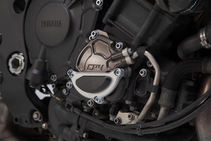 SW-Motech Motorgehäusedeckel-Schutz | Schwarz/Silbern. Yamaha MT-10 / SP (16-).