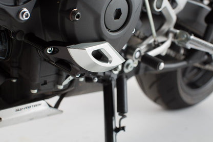 SW-Motech Motorgehäusedeckel-Schutz | Schwarz/Silbern. MT09/Tracer,Tracer900/GT,XSR900.