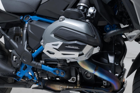 SW-Motech Zylinderschutz | Schwarz/Silbern. BMW R 1200-Modelle (12-18).